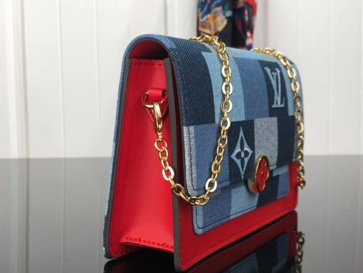 Louis Vuitton Monogram Denim Canvas Flore Chain Wallet M69036 - Image 3