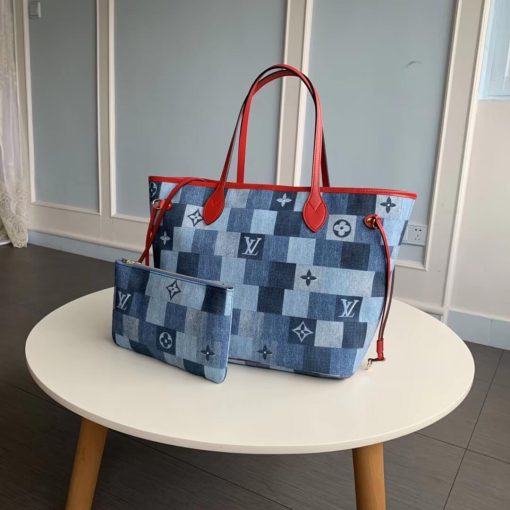Louis Vuitton Monogram Denim Canvas Neverfull MM M44981 - Image 2