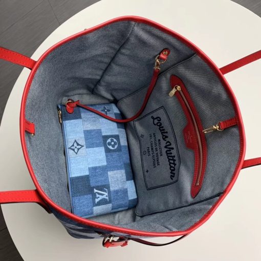Louis Vuitton Monogram Denim Canvas Neverfull MM M44981 - Image 9