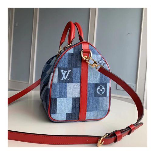 Louis Vuitton Monogram Denim Canvas Speedy Bandoulière 30 M45041 - Image 4