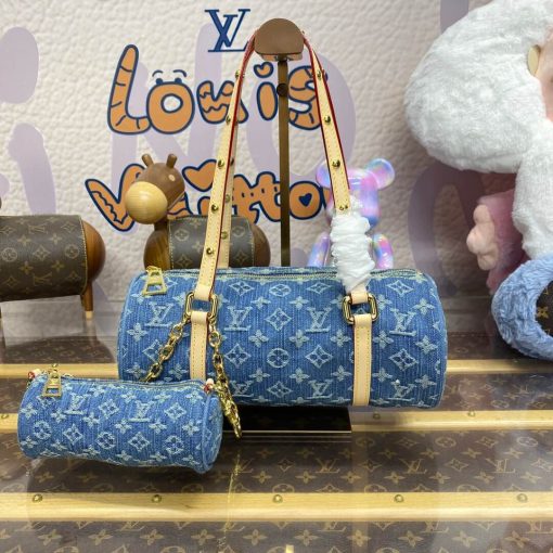 Louis Vuitton Monogram Denim Papillon Bag M46830 - Image 4