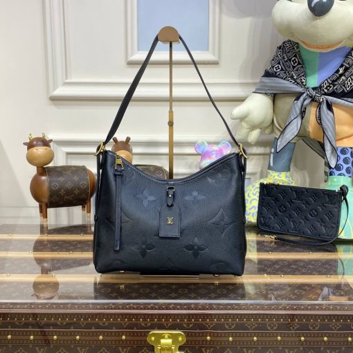 Louis Vuitton Monogram Empreinte CarryAll PM M46288 M46293 Black - Image 3