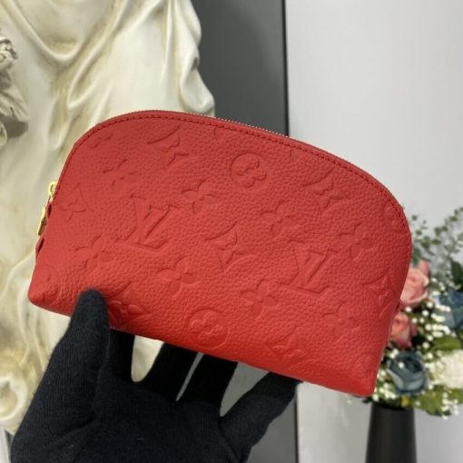 Louis Vuitton Monogram Empreinte Cosmetic Pouch PM M69414 Red - Image 2