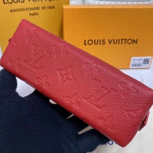 Louis Vuitton Monogram Empreinte Cosmetic Pouch PM M69414 Red - Image 5