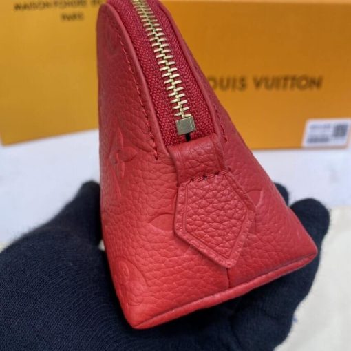 Louis Vuitton Monogram Empreinte Cosmetic Pouch PM M69414 Red - Image 7