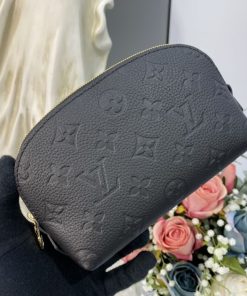 Louis Vuitton Monogram Empreinte Cosmetic Pouch PM M69414 Black