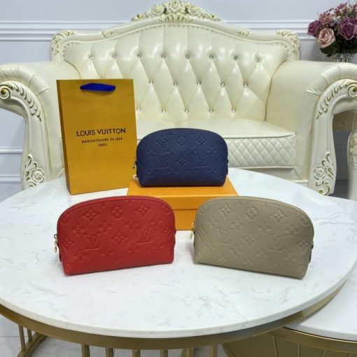 Louis Vuitton Monogram Empreinte Cosmetic Pouch PM M69414 Red - Image 12