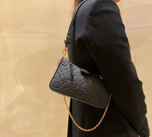 Louis Vuitton Monogram Empreinte Easy Pouch On Strap M80349 Black - Image 7