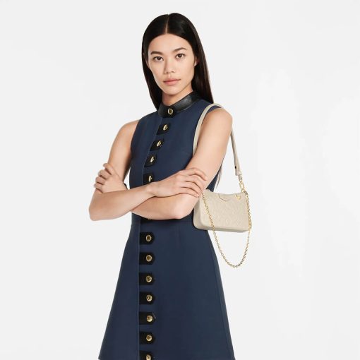 Louis Vuitton Monogram Empreinte Easy Pouch On Strap M81066 Creme - Image 2