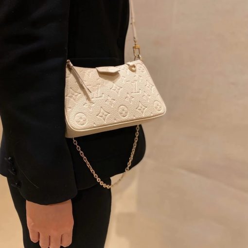 Louis Vuitton Monogram Empreinte Easy Pouch On Strap M81066 Creme - Image 6