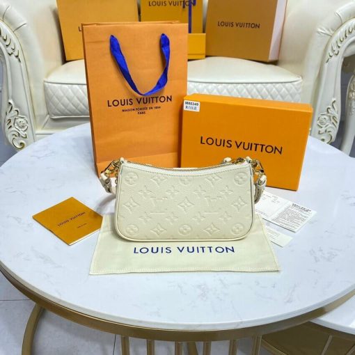 Louis Vuitton Monogram Empreinte Easy Pouch On Strap M81066 Creme - Image 10