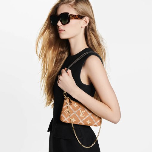 Louis Vuitton Monogram Empreinte Easy Pouch On Strap M81137 Arizona Beige - Image 2