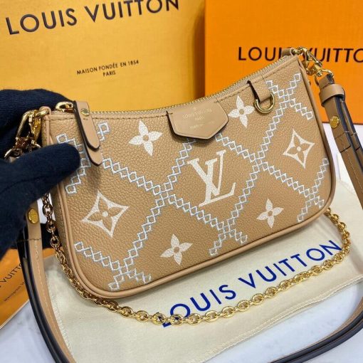 Louis Vuitton Monogram Empreinte Easy Pouch On Strap M81137 Arizona Beige - Image 13