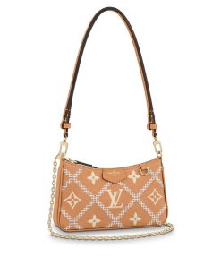 Louis Vuitton Monogram Empreinte Easy Pouch On Strap M81137 Arizona Beige