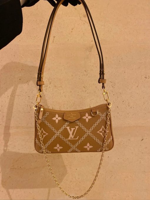 Louis Vuitton Monogram Empreinte Easy Pouch On Strap M81137 Arizona Beige - Image 4