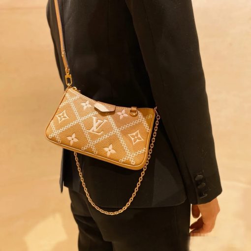 Louis Vuitton Monogram Empreinte Easy Pouch On Strap M81137 Arizona Beige - Image 6