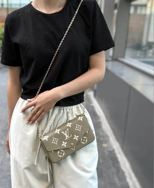 Louis Vuitton Monogram Empreinte Felicie Pochette M82480 Khak/Cream - Image 2