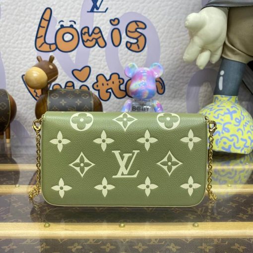 Louis Vuitton Monogram Empreinte Felicie Pochette M82480 Khak/Cream - Image 5