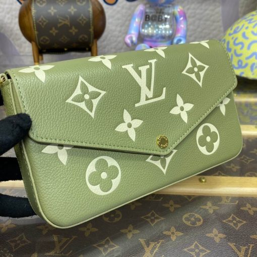 Louis Vuitton Monogram Empreinte Felicie Pochette M82480 Khak/Cream - Image 8