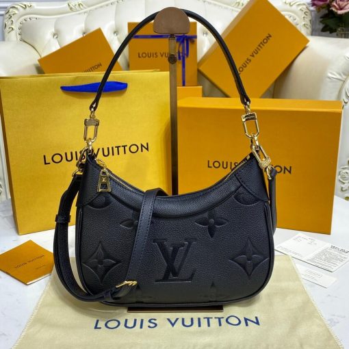 Louis Vuitton Monogram Empreinte Leather Bagatelle M46002 Black - Image 4