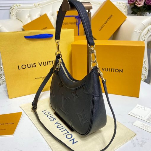 Louis Vuitton Monogram Empreinte Leather Bagatelle M46002 Black - Image 5
