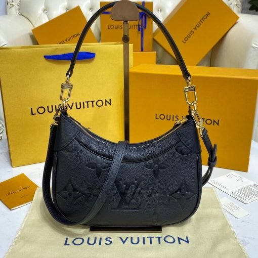 Louis Vuitton Monogram Empreinte Leather Bagatelle M46002 Black - Image 6