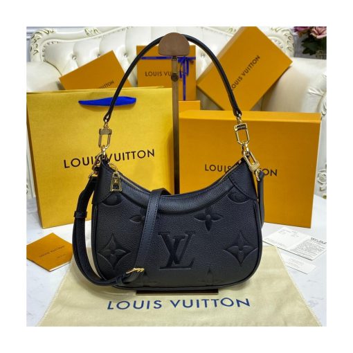Louis Vuitton Monogram Empreinte Leather Bagatelle M46002 Black - Image 3