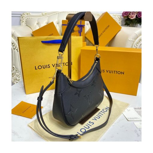 Louis Vuitton Monogram Empreinte Leather Bagatelle M46002 Black - Image 4