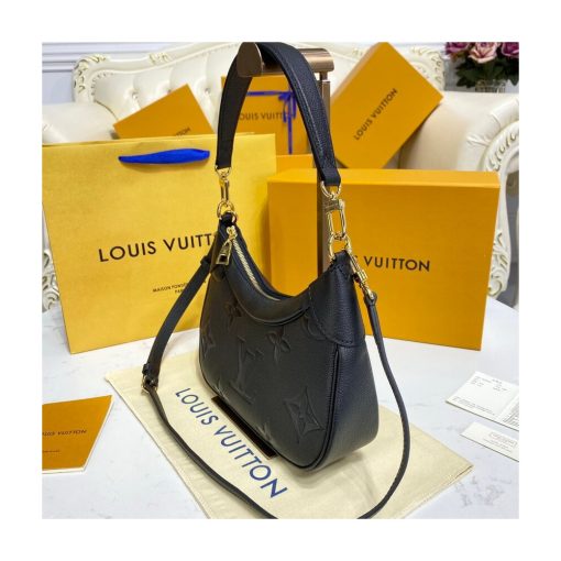 Louis Vuitton Monogram Empreinte Leather Bagatelle M46002 Black - Image 5