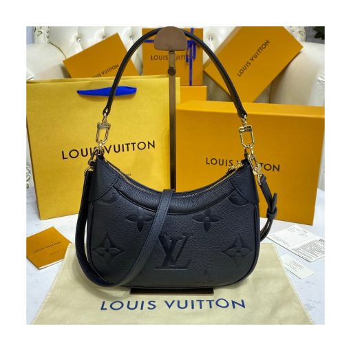 Louis Vuitton Monogram Empreinte Leather Bagatelle M46002 Black - Image 6