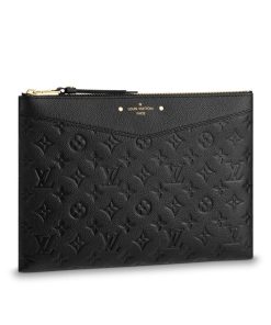 Louis Vuitton Monogram Empreinte Leather Daily Pouch M62937 Black