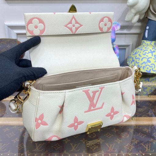 Louis Vuitton Monogram Empreinte Leather Favorite M46393 Creme/Pink - Image 11