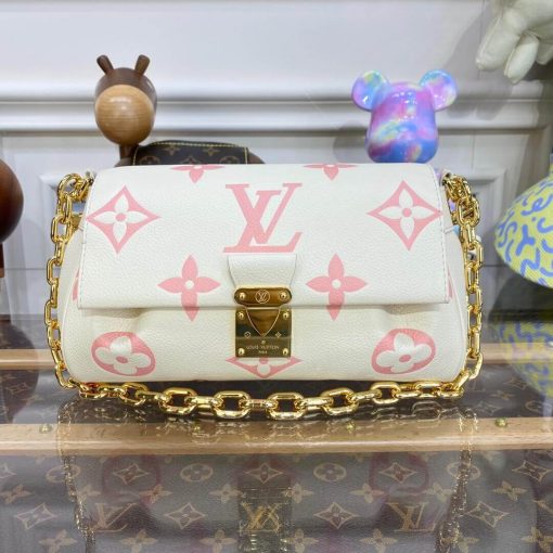 Louis Vuitton Monogram Empreinte Leather Favorite M46393 Creme/Pink - Image 4