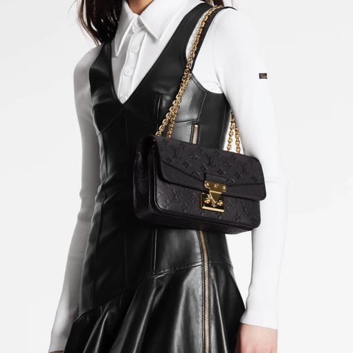 Louis Vuitton Monogram Empreinte Leather Marceau Bag M46200 Black - Image 2