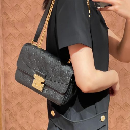 Louis Vuitton Monogram Empreinte Leather Marceau Bag M46200 Black - Image 3