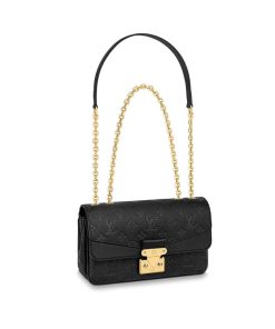 Louis Vuitton Monogram Empreinte Leather Marceau Bag M46200 Black