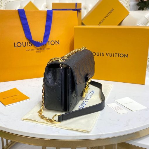 Louis Vuitton Monogram Empreinte Leather Marceau Bag M46200 Black - Image 5