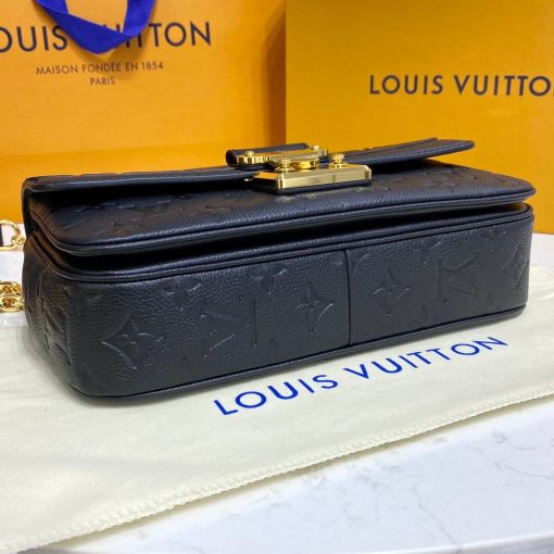 Louis Vuitton Monogram Empreinte Leather Marceau Bag M46200 Black - Image 7
