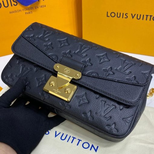 Louis Vuitton Monogram Empreinte Leather Marceau Bag M46200 Black - Image 8
