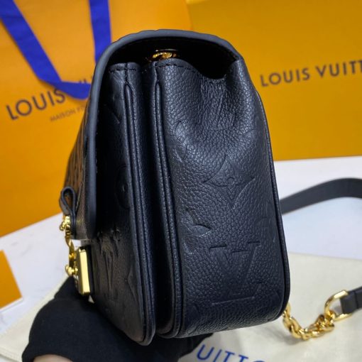 Louis Vuitton Monogram Empreinte Leather Marceau Bag M46200 Black - Image 9