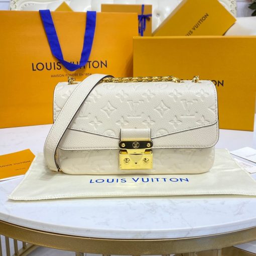 Louis Vuitton Monogram Empreinte Leather Marceau Bag M46201 Cream - Image 3