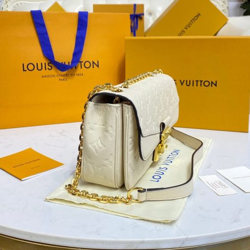 Louis Vuitton Monogram Empreinte Leather Marceau Bag M46201 Cream - Image 4