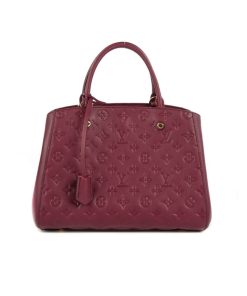 Louis Vuitton Monogram Empreinte Leather Montaigne MM M41048 Burgundy