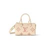 Louis Vuitton Monogram Empreinte Leather Nano Speedy M81913 Creme/Pink