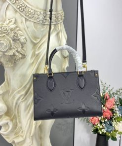 Louis Vuitton Monogram Empreinte Leather Onthego PM M45660 Black