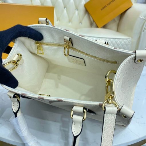 Louis Vuitton Monogram Empreinte Leather Onthego PM M45660 White - Image 9