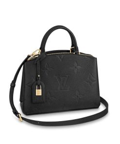 Louis Vuitton Monogram Empreinte Leather Petit Palais M58916 Black