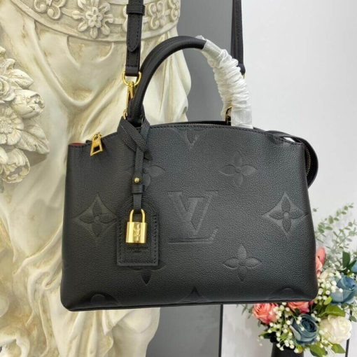 Louis Vuitton Monogram Empreinte Leather Petit Palais M58916 Black - Image 4