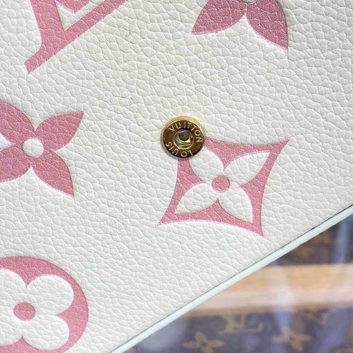 Louis Vuitton Monogram Empreinte Leather Pochette Felicie M82047 Creme/Pink - Image 14