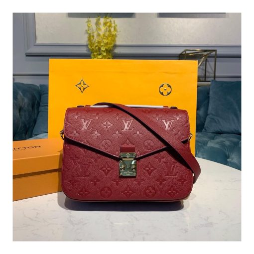 Louis Vuitton Monogram Empreinte Leather Pochette Métis M41487 M44881 Burgundy - Image 2